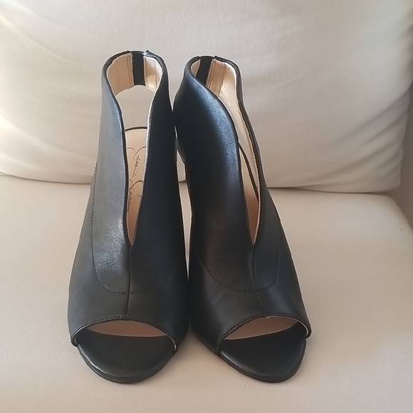 Jessica Simpson Black Peep-Toe Heels - Picture 3 of 5